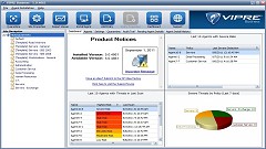 Správní rozhraní produktu GFI Vipre Antivirus.