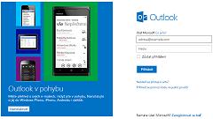 Přihlášení ke službě Outlook.com Microsoftu.