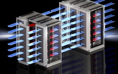 Pasivní zadní dveře, např. Liquid Cooling Package (LCP) Hybrid firmy Rittal, představují chladicí systém, který se montuje na zadní stranu serverového rozváděče. Servery foukají ohřátý vzduch přes tepelný výměník vzduch/voda, kde se ochlazuje a opět odevzdává do datového centra.