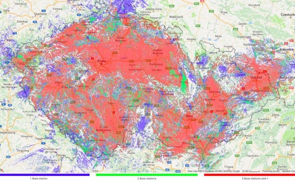 Aktuální dostupnost sítě SIGFOX v ČR – 85% pokrytí