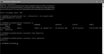 Docker z příkazového řádku