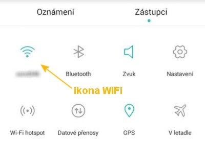 ikona WiFi připojit